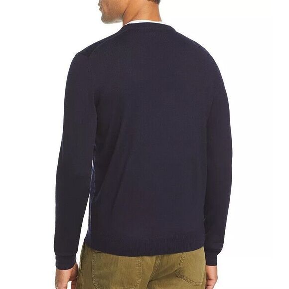 The Men's Store Bloomingdale's 100% Merino Wool Crewneck Sweater XXL NWT Navy - Picture 2 of 4